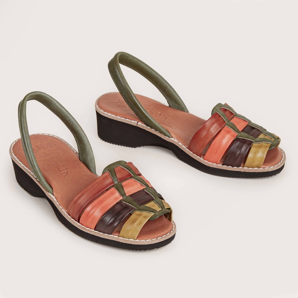 Multicolor Slingback Sandals